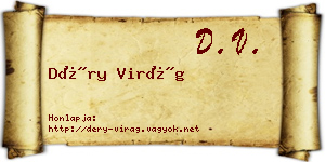 Déry Virág névjegykártya
